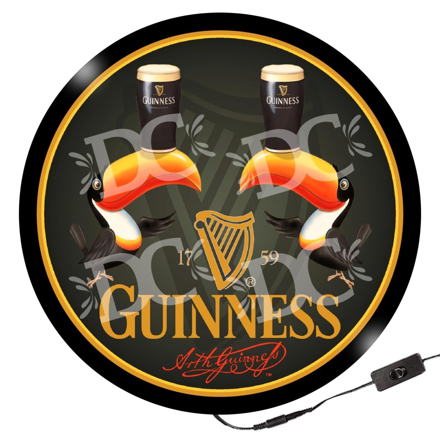 Amazon.com: Guinness Beer Toucans, Light Up Décor, Ultra-Thin LED